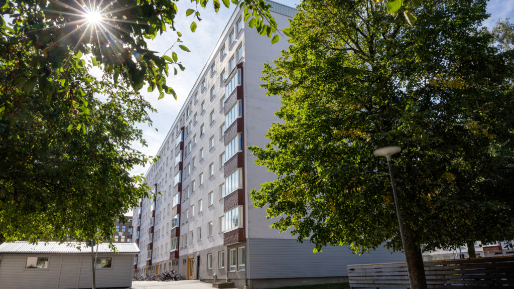 Fasadbild på Bergslagsgatan i Marielund.